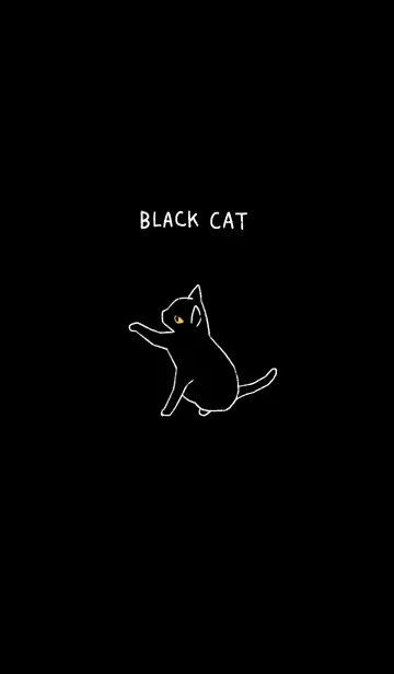 [LINE着せ替え] 黒猫 - BLACK CATの画像1