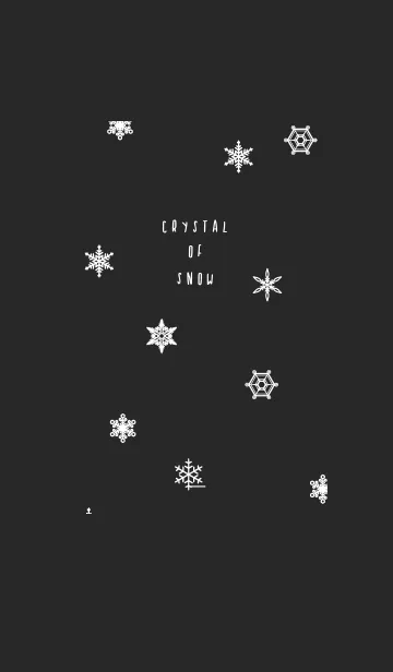[LINE着せ替え] 黒と白 : シンプルかわいい雪結晶の画像1