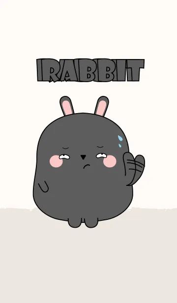 [LINE着せ替え] Emotions Fat Black Rabbit (jp)の画像1