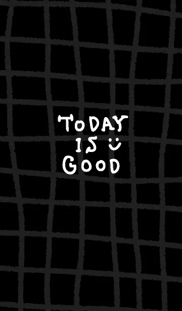 [LINE着せ替え] 手書きチェック スマイル 黒14の画像1