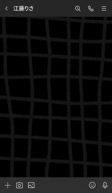 [LINE着せ替え] 手書きチェック スマイル 黒14の画像3