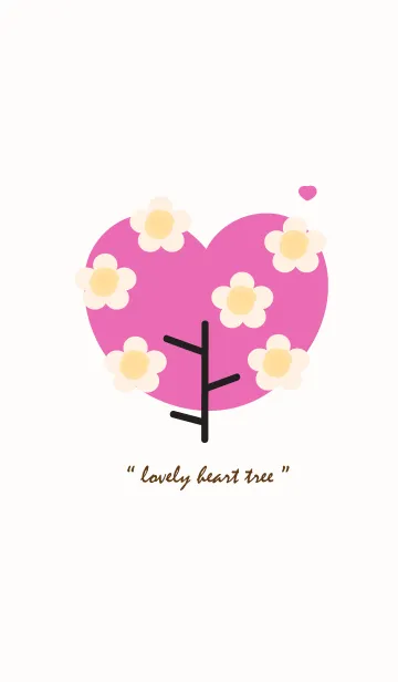 [LINE着せ替え] Lovey heart tree with lovely flower 40の画像1