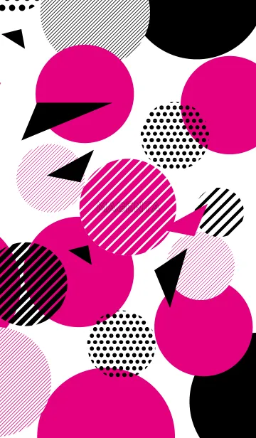 [LINE着せ替え] ドットパターン／マゼンタの画像1