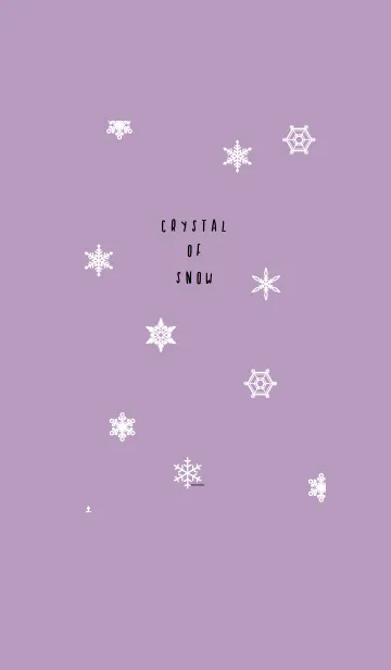 [LINE着せ替え] パープル : シンプルかわいい雪結晶の画像1