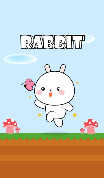 [LINE着せ替え] Love U Cute White Rabbit Theme (JP)の画像1