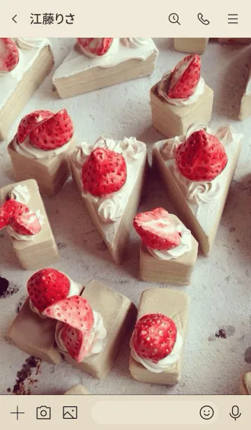 [LINE着せ替え] 苺のケーキの画像3