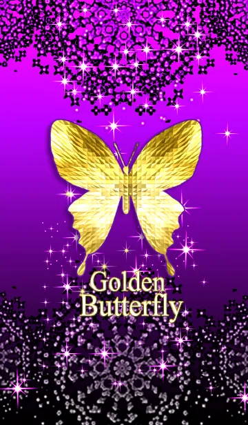 [LINE着せ替え] キラキラ♪黄金の蝶#65 ハロウィンカラーの画像1