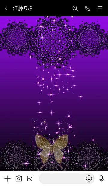 [LINE着せ替え] キラキラ♪黄金の蝶#65 ハロウィンカラーの画像3