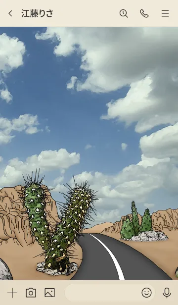 [LINE着せ替え] Cactus Roadの画像3