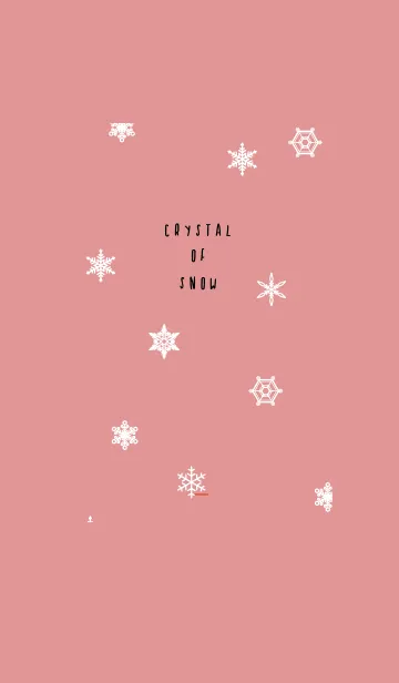 [LINE着せ替え] 赤 : シンプルかわいい雪結晶の画像1
