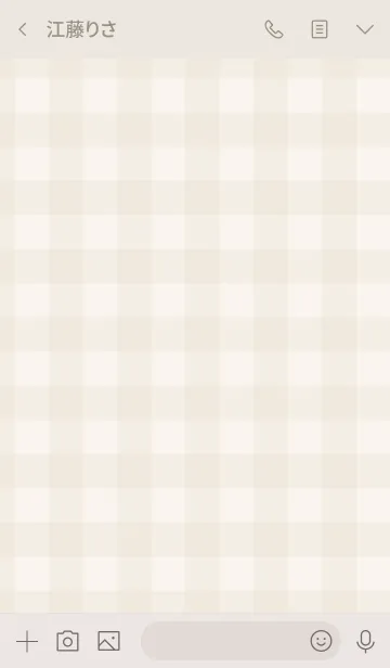 [LINE着せ替え] 茶ギンガムチェック-スマイル6-の画像3