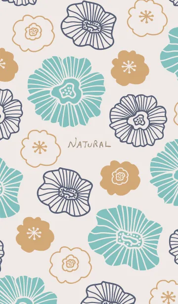 [LINE着せ替え] 花々 くすみ黄緑の画像1