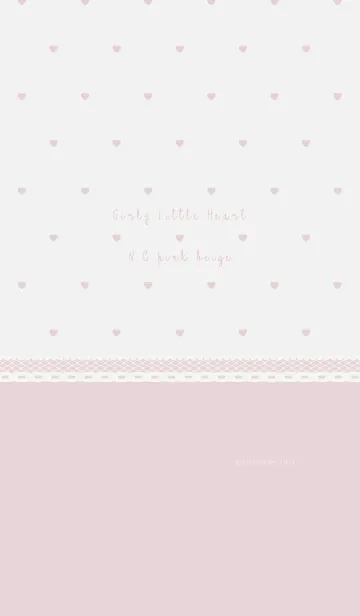 [LINE着せ替え] Girly Little Heart N.C pink beigeの画像1