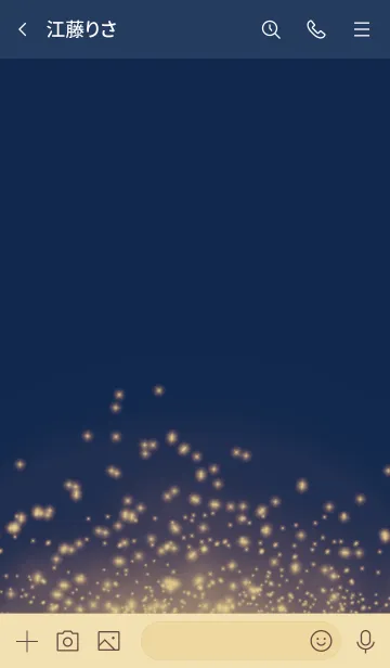 [LINE着せ替え] ベージュとネイビー : イルミネーションの画像3