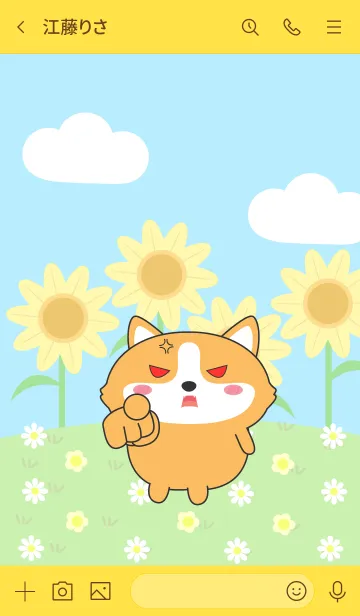 [LINE着せ替え] Happy Lovely Corgi Dog Theme (jp)の画像3