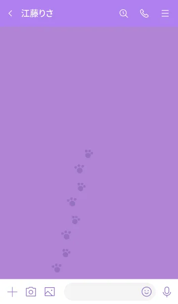 [LINE着せ替え] ゆるゆるポップキャット（紫）の画像3