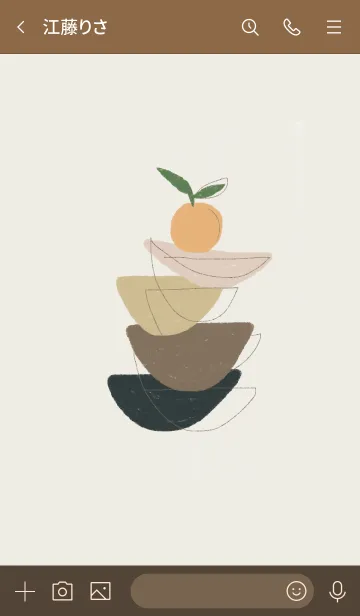 [LINE着せ替え] アブストラクトアート #4 ピーチの画像3