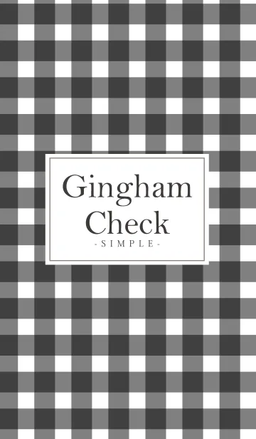 [LINE着せ替え] Gingham Check Black -SIMPLE-の画像1