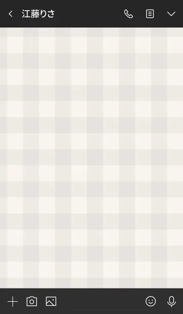 [LINE着せ替え] 黒ギンガムチェック-スマイル18-の画像3