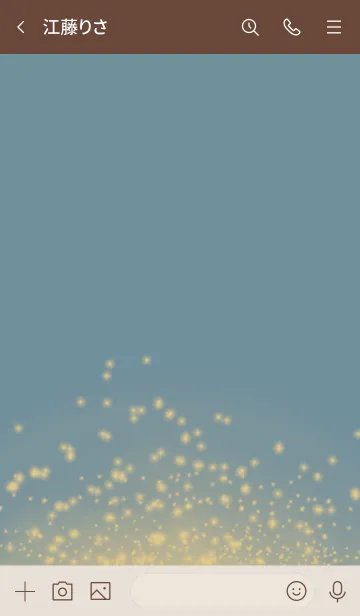 [LINE着せ替え] くすみ青とベージュ : イルミネーションの画像3