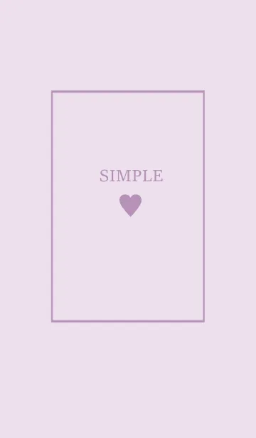 [LINE着せ替え] 大人のシンプルハート =lavender purple=の画像1