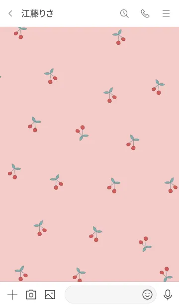 [LINE着せ替え] さくらんぼ / pink redの画像3