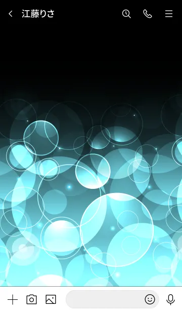 [LINE着せ替え] BABY BLUE LIGHT CIRCLEの画像3