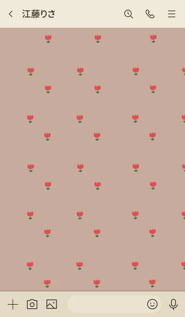 [LINE着せ替え] 懐かしいチューリップとベージュ。の画像3