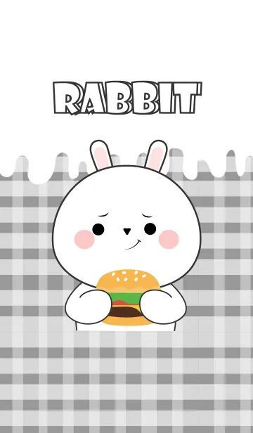 [LINE着せ替え] White Rabbit is Enjoy Eating (JP)の画像1