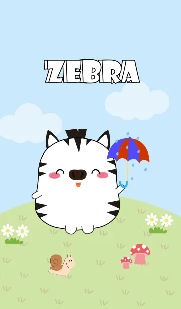 [LINE着せ替え] Love Cute Fat Zebra Theme (jp)の画像1