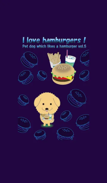 [LINE着せ替え] ハンバーガーが好きな愛犬 [着せかえ05]の画像1