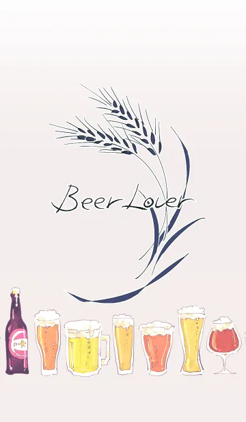 [LINE着せ替え] Beer Lover_Navyの画像1