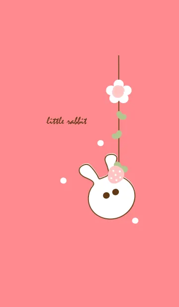 [LINE着せ替え] little rabbit with little strawberry 45の画像1