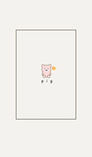 [LINE着せ替え] pig -SIMPLE HEART 2.の画像1