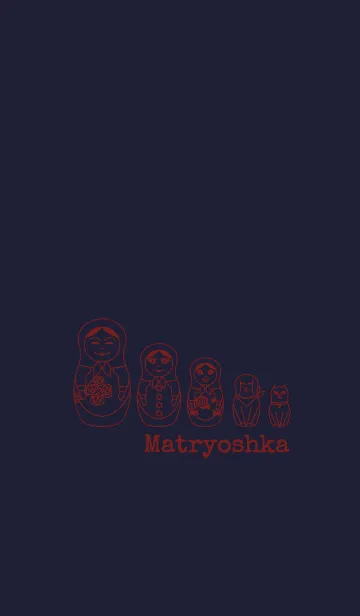 [LINE着せ替え] マトリョーシカ01 + インディゴの画像1