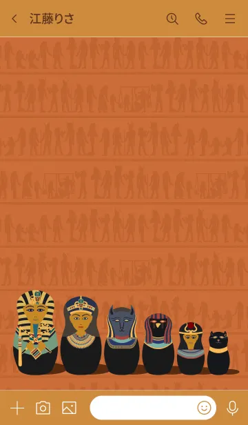 [LINE着せ替え] マトリョーシカ02 (エジプト) + 煉瓦の画像3