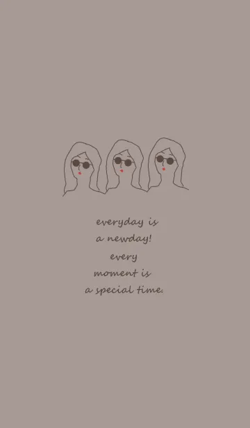 [LINE着せ替え] everyday is a newday (mocha brown)の画像1