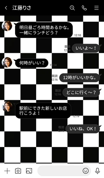 [LINE着せ替え] ザ・チェック 08の画像4