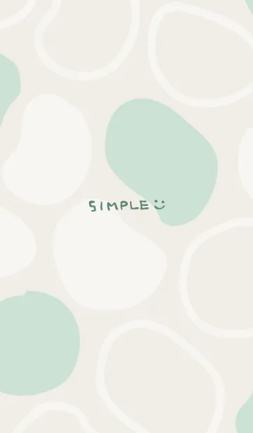 [LINE着せ替え] シンプル3カラー 有機的な丸 グリーン2の画像1