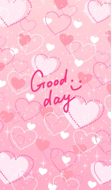 [LINE着せ替え] ハートたくさんキラキラスマイル29の画像1