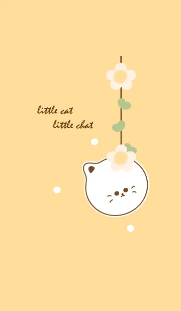 [LINE着せ替え] little cat with little flower 41の画像1