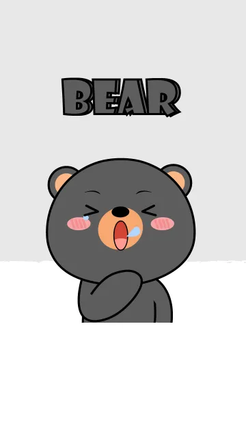 [LINE着せ替え] Sleepy Black Bear Theme (JP)の画像1