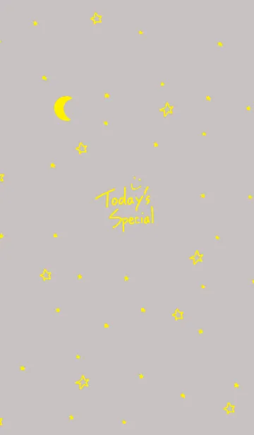 [LINE着せ替え] 夜星と月スマイル グレーの画像1