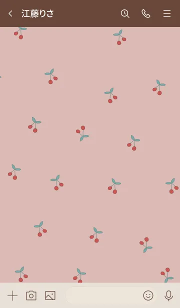 [LINE着せ替え] さくらんぼ / dustypinkの画像3