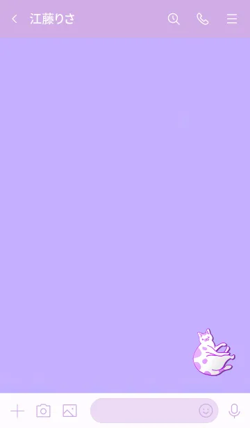 [LINE着せ替え] Simple cat 100000000000009の画像3