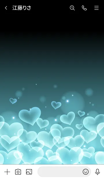 [LINE着せ替え] BABY BLUE HEARTの画像3