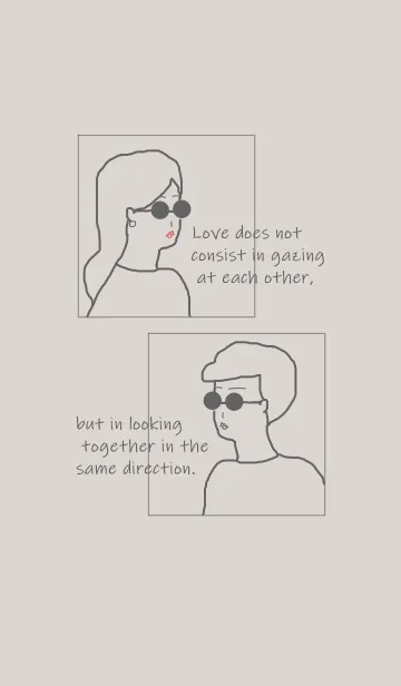 [LINE着せ替え] Sunglasses Boy and Girl /grayの画像1