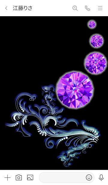 [LINE着せ替え] 誕生石9_2月生まれのアメジストの画像3