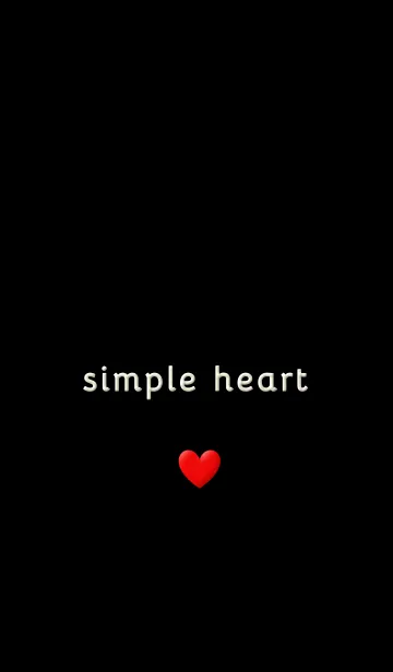 [LINE着せ替え] The simple heart -BLACK-の画像1