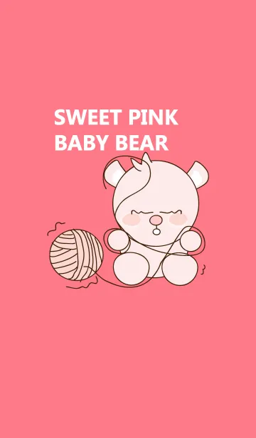 [LINE着せ替え] Sweet pink baby bear 58の画像1